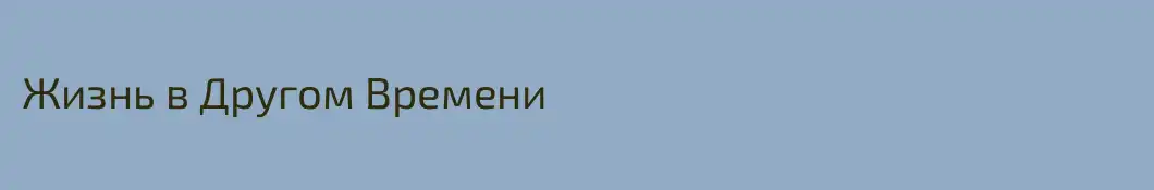 Жизнь в Другом Времени